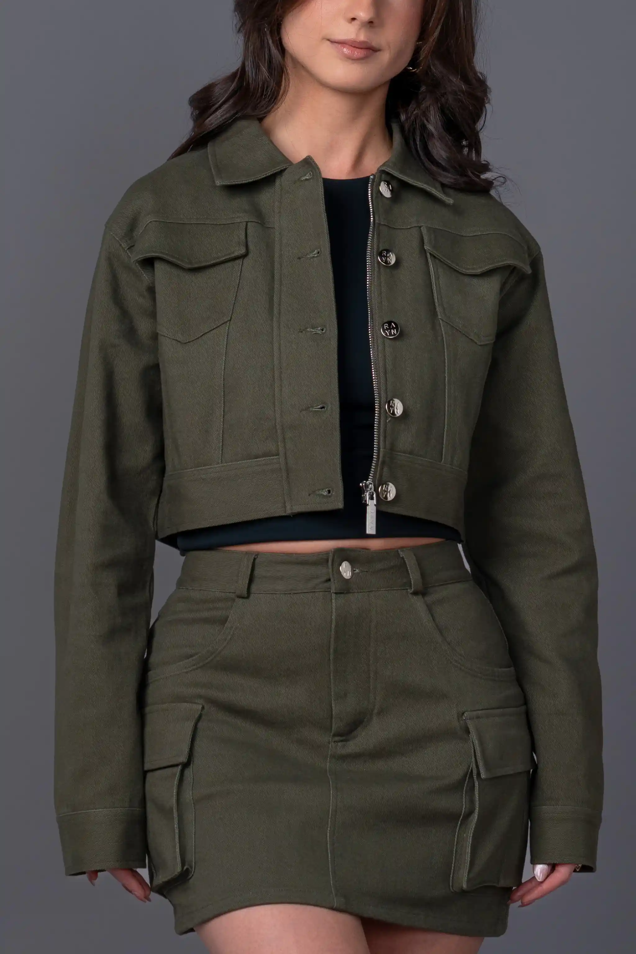 Cropped Cargo Jacket